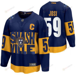 Nashville Predators 59 Roman Josi 2022 Stadium Series Navy Jersey Jersey