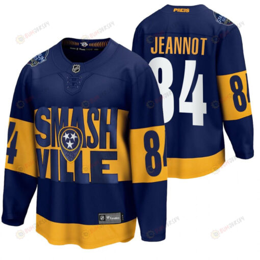 Nashville Predators 84 Tanner Jeannot 2022 Stadium Series Navy Jersey Jersey