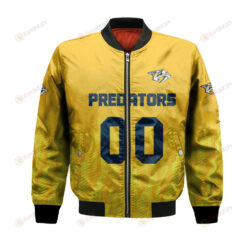Nashville Predators Bomber Jacket 3D Printed Team Logo Custom Text And Number