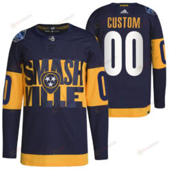 Nashville Predators Custom 2022 Stadium Series Navy 00 Jersey Primegreen Jersey