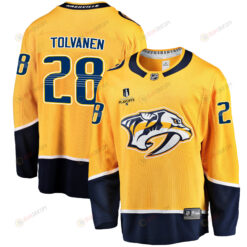 Nashville Predators Eeli Tolvanen 28 Home 2022 Stanley Cup Playoffs Breakaway Men Jersey - Gold