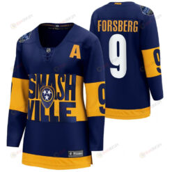 Nashville Predators Filip Forsberg 2022 Stadium Series Women Navy Jersey Jersey