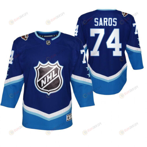 Nashville Predators Juuse Saros 74 Blue 2022 All-Star Western Jersey Youth