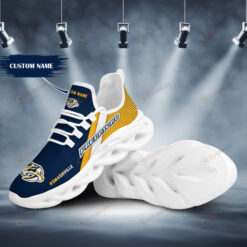 Nashville Predators Logo Pattern Custom Name 3D Max Soul Sneaker Shoes