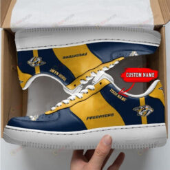 Nashville Predators Logo Pattern Custom Name Air Force 1 Printed