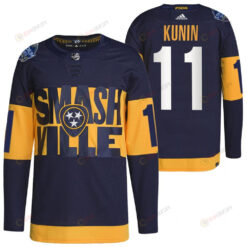 Nashville Predators Luke Kunin 2022 Stadium Series Navy 11 Jersey Primegreen Jersey