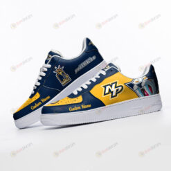 Nashville Predators Mascot Logo Pattern Custom Name Air Force 1 Printed