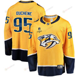 Nashville Predators Matt Duchene 95 Home 2022 Stanley Cup Playoffs Breakaway Men Jersey - Gold