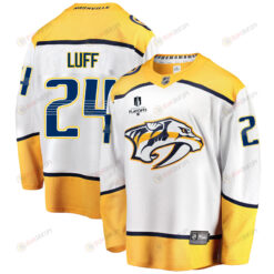 Nashville Predators Matt Luff 24 Away 2022 Stanley Cup Playoffs Breakaway Men Jersey - White