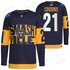 Nashville Predators Nick Cousins 2022 Stadium Series Navy 21 Jersey Primegreen Jersey