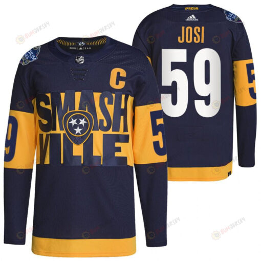 Nashville Predators Roman Josi 2022 Stadium Series Navy 59 Jersey Primegreen Jersey