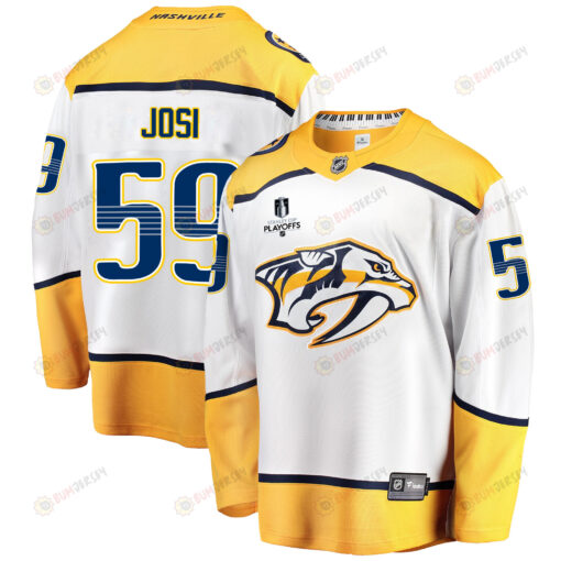 Nashville Predators Roman Josi 59 Away 2022 Stanley Cup Playoffs Breakaway Men Jersey - White