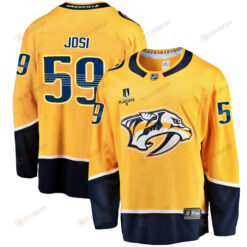 Nashville Predators Roman Josi 59 Home 2022 Stanley Cup Playoffs Breakaway Men Jersey - Gold