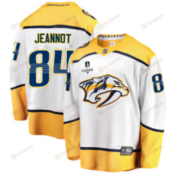 Nashville Predators Tanner Jeannot 84 Away 2022 Stanley Cup Playoffs Breakaway Men Jersey - White