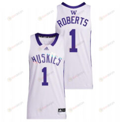 Nate Roberts 1 Washington Huskies 2022 Basketball Honoring Black Excellence Men Jersey - White