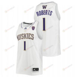 Nate Roberts 1 Washington Huskies 2022 College Basketball Men Jersey - White