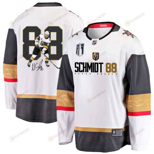 Nate Schmidt 88 Vegas Golden Knights Defensive Anchor 2023 Champions Stanley Cup Men Jersey - White