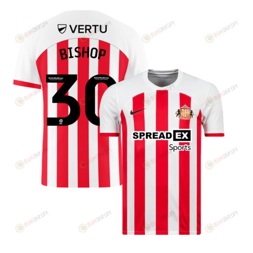 Nathan Bishop 30 Sunderland A.F.C 2023-24 Home Men Jersey - White