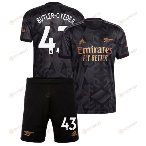 Nathan Butler-Oyedeji 43 Arsenal Away Kit 2022 - 2023 Men Jersey - Black