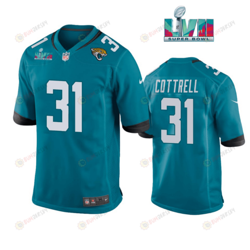 Nathan Cottrell 31 Jacksonville Jaguars Super Bowl LVII Super Bowl LVII Teal Men's Jersey