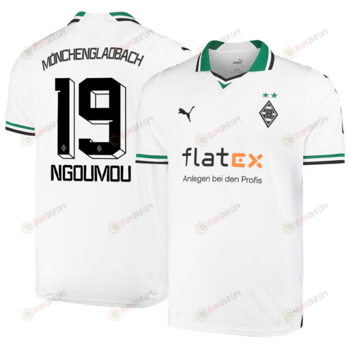 Nathan Ngoumou 19 Borussia M?nchengladbach 2023-24 Home Men Jersey - White