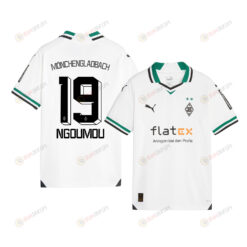 Nathan Ngoumou 19 Borussia M?nchengladbach 2023-24 Home YOUTH Jersey - White