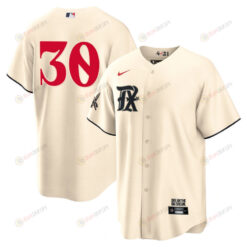 Nathaniel Lowe 30 Texas Rangers 2023 City Connect Cool Base Game Jersey - Cream