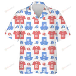 National American Flags Colors Football Helmet And T-Shirts Hawaiian Shirt