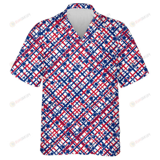 National Flag Colors Striped And Stars Pattern Hawaiian Shirt