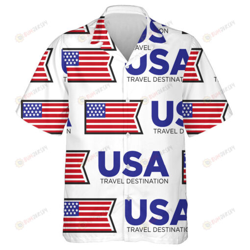 National Flag USA Travel Destination Stars And Stripes Hawaiian Shirt