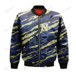 Navy Midshipmen Bomber Jacket 3D Printed Sport Style Team Logo Pattern