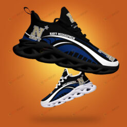 Navy Midshipmen Logo Curve Line Pattern 3D Max Soul Sneaker Shoes