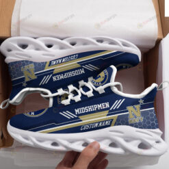 Navy Midshipmen Logo Custom Name Pattern 3D Max Soul Sneaker Shoes