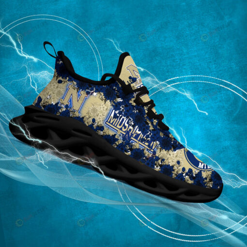 Navy Midshipmen Logo Flower Pattern 3D Max Soul Sneaker Shoes