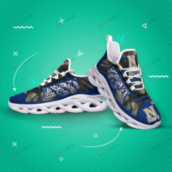 Navy Midshipmen Logo Hole Pattern 3D Max Soul Sneaker Shoes In Blue