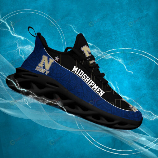 Navy Midshipmen Logo Texture Pattern 3D Max Soul Sneaker Shoes