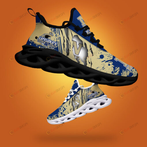 Navy Midshipmen Logo Torn And Splatter Pattern 3D Max Soul Sneaker Shoes