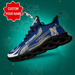 Navy Midshipmen Logo Unique Pattern Custom Name 3D Max Soul Sneaker Shoes