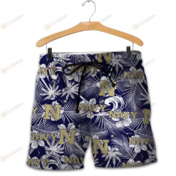 Navy Midshipmen Men Shorts Tropical Seamless