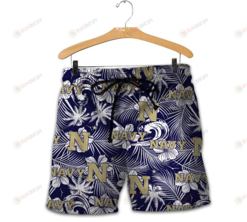 Navy Midshipmen Men Shorts Tropical Seamless