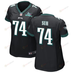 Ndamukong Suh 74 Philadelphia Eagles Super Bowl LVII Champions WoMen's Jersey - Black