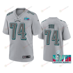 Ndamukong Suh 74 Philadelphia Eagles Super Bowl LVII Patch Atmosphere Fashion Game Jersey - Gray