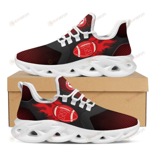 Nebraska Cornhuskers Fire Ball Pattern 3D Max Soul Sneaker Shoes