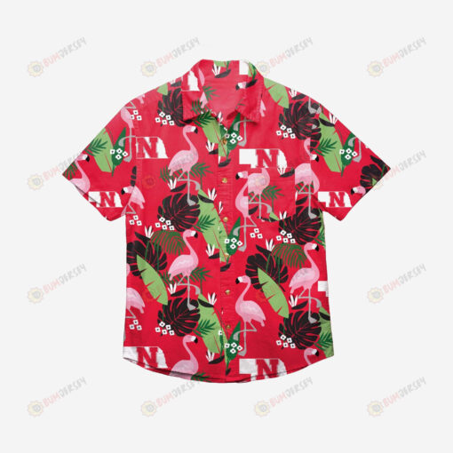 Nebraska Cornhuskers Floral Button Up Hawaiian Shirt