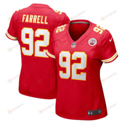 Neil Farrell Jr. 92 Kansas City Chiefs Game Women Jersey - Red