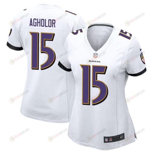 Nelson Agholor 15 Baltimore Ravens WoMen's Jersey - White