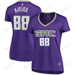 Nemanja Bjelica Sacramento Kings Women's Fast Break Player Jersey - Icon Edition - Purple