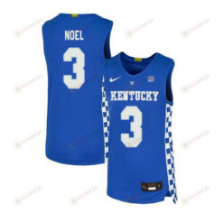 Nerlens Noel 3 Kentucky Wildcats Elite Basketball Men Jersey - Royal Blue