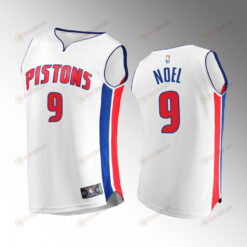 Nerlens Noel Pistons 9 White Jersey Fast Break 2022-23