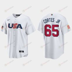 Nestor Cortes Jr. 65 USA 2023 World Baseball Classic Jersey - White